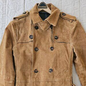 Zara - 3/4 Length suede tan trench coat
